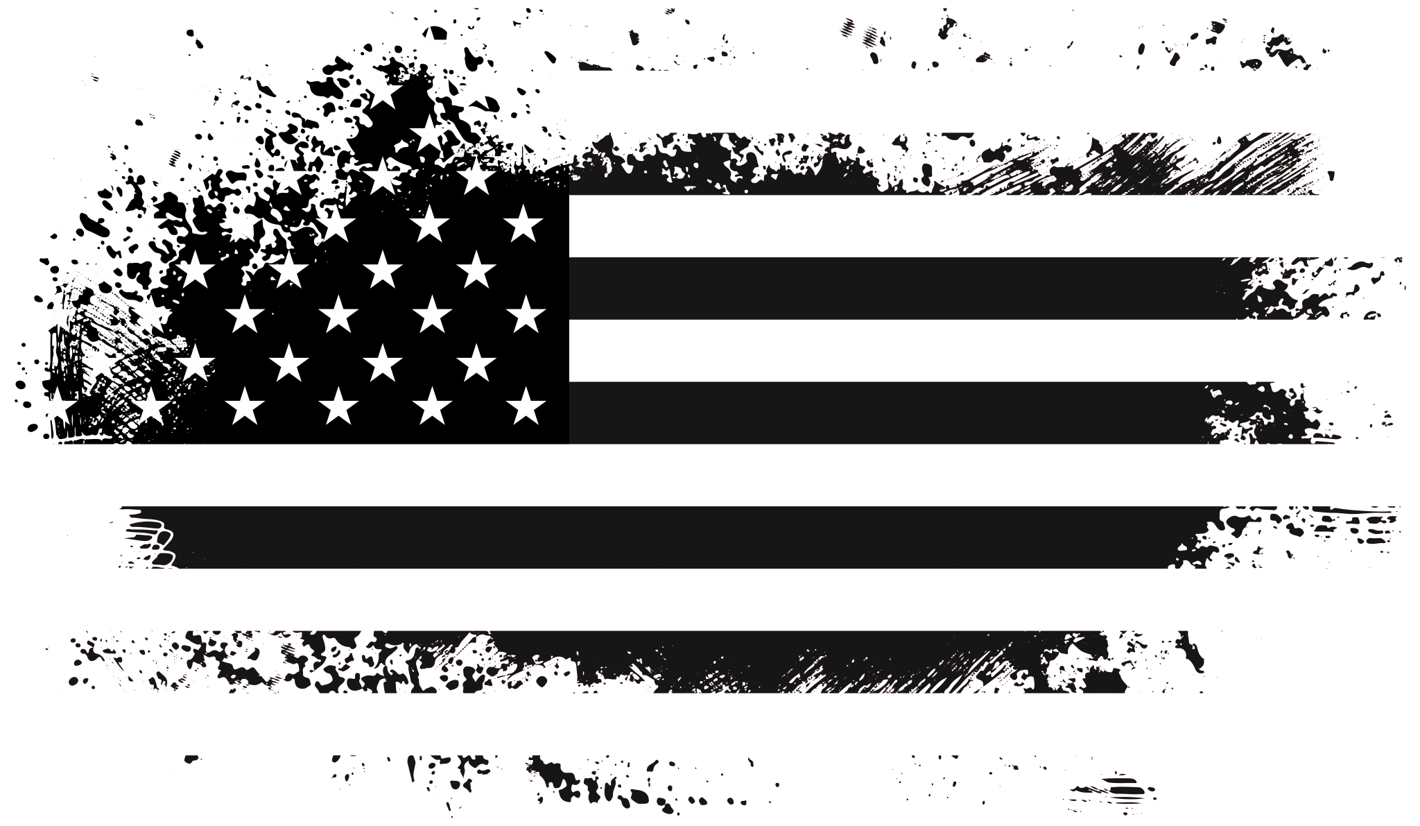 American Flag Black And White