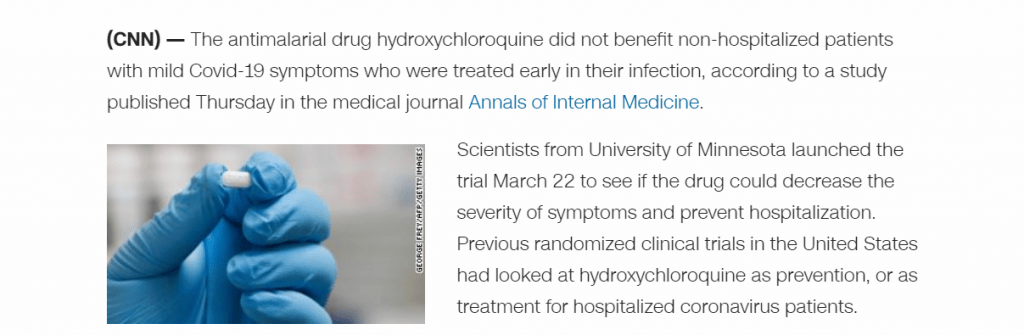 Covid-19 Vs Hydroxychloroquine