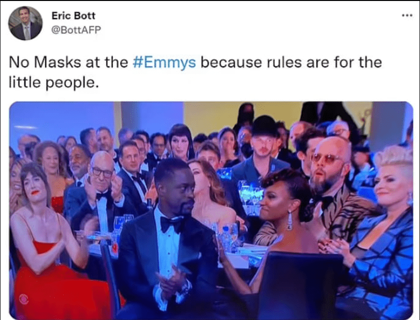 Maskless Emmys While Your Kids Are Forced To Wear One At School 4