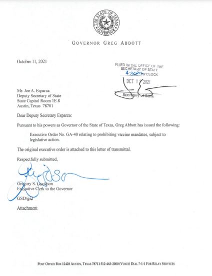 Governor Abbott Bans Vaccine Mandates By Any Entity In Texas 2