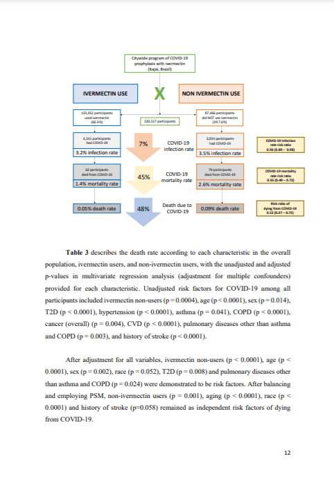 Itajai, Brazil Offered Ivermectin As Prophylaxis, Hospitalizations And Mortality Rates Drop 12