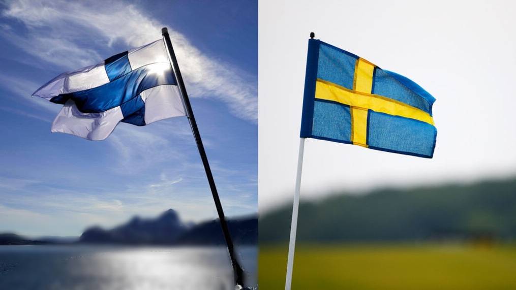 Sweden and Finland Flags