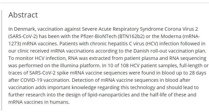 Danish Research On Mrna Abstract