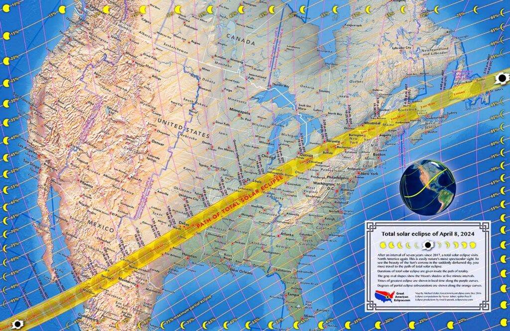 2024 Total Solar Eclipse Path